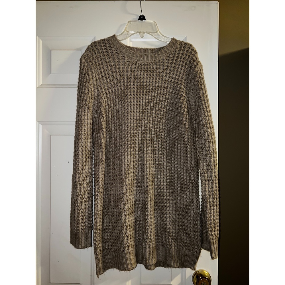 Forever 21 Brown Oversized Knee-Length Sweater